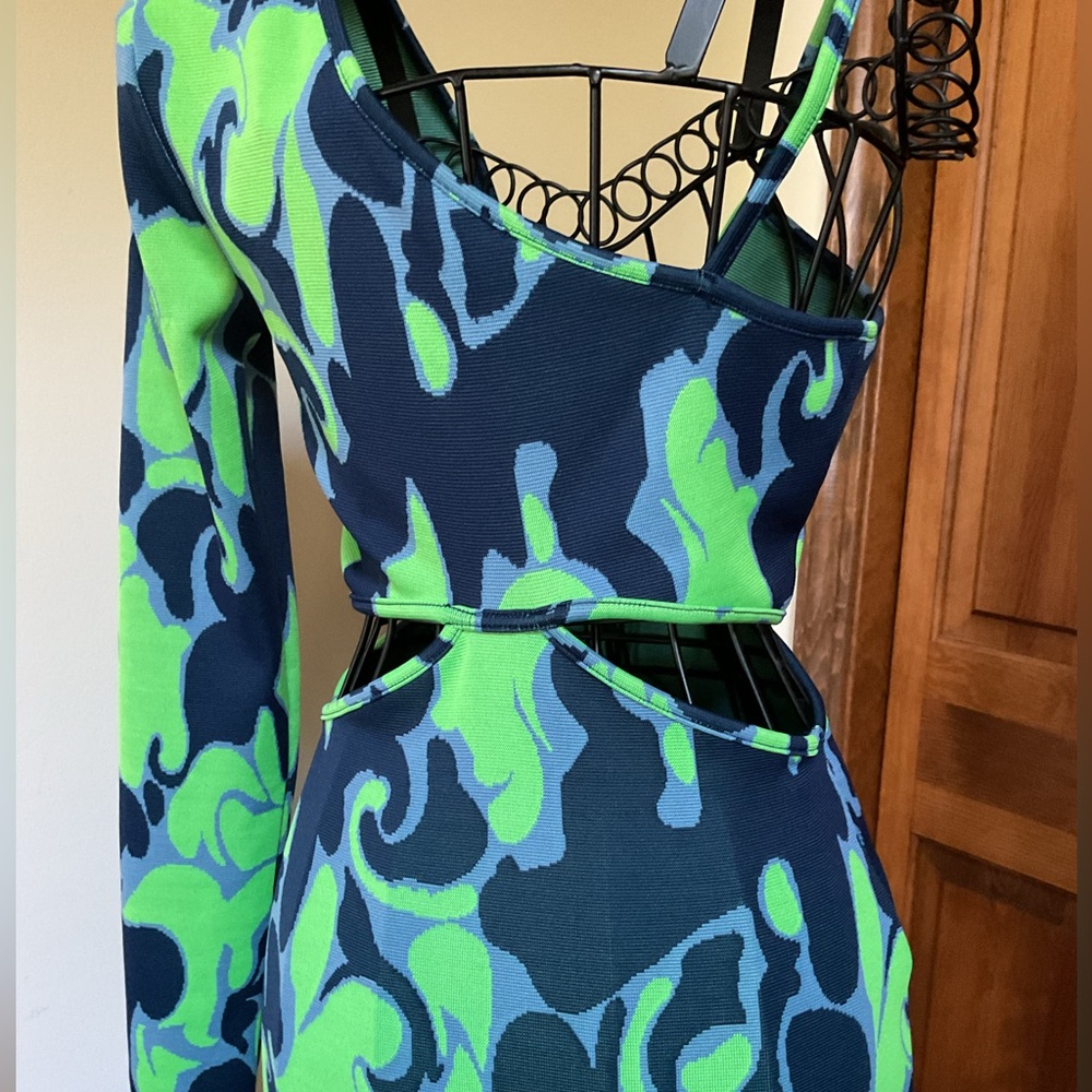 Zara Cut Out Jacquard Dress, new, small - Picture 4 of 8